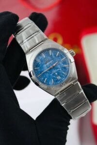 Omega Constellation Acero con Acero Ice Blue Dial