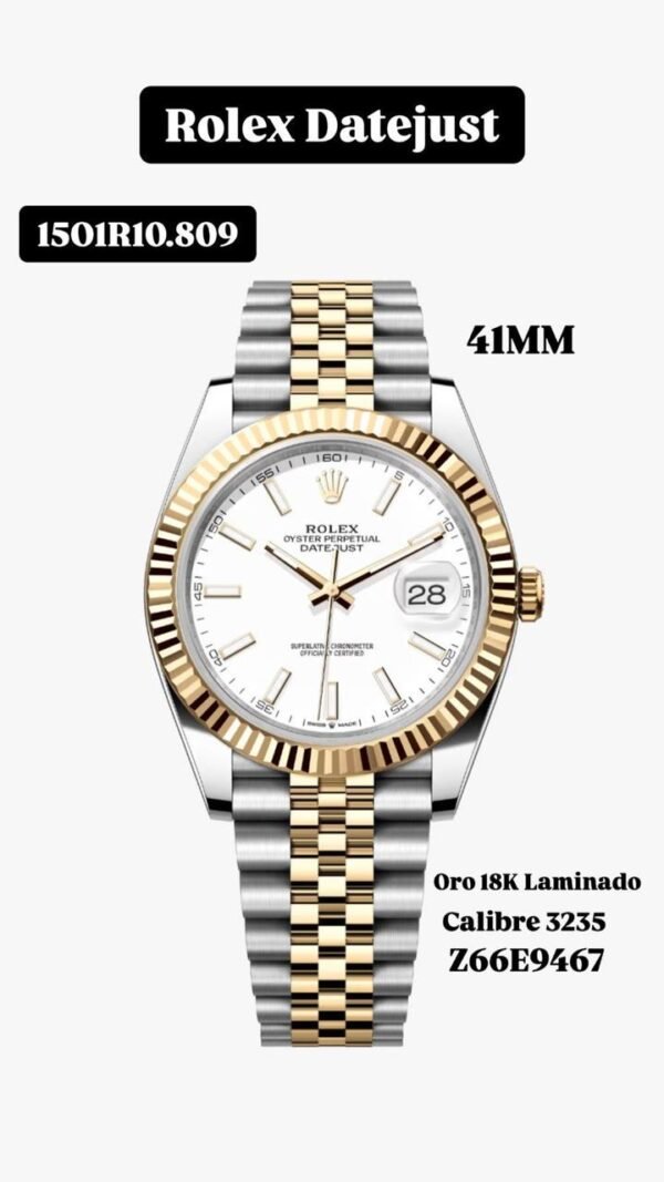 Rolex Datejust 41mm Ref. 126333 (White Index Dial - Jubilee Bracelet) - Imagen 4