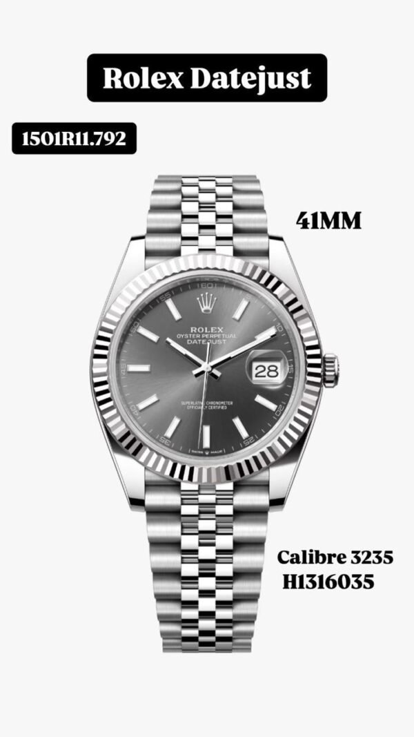 Rolex Datejust 41 Ref. 126334 (Rhodium Dial - Jubilee Bracelet) - Imagen 2